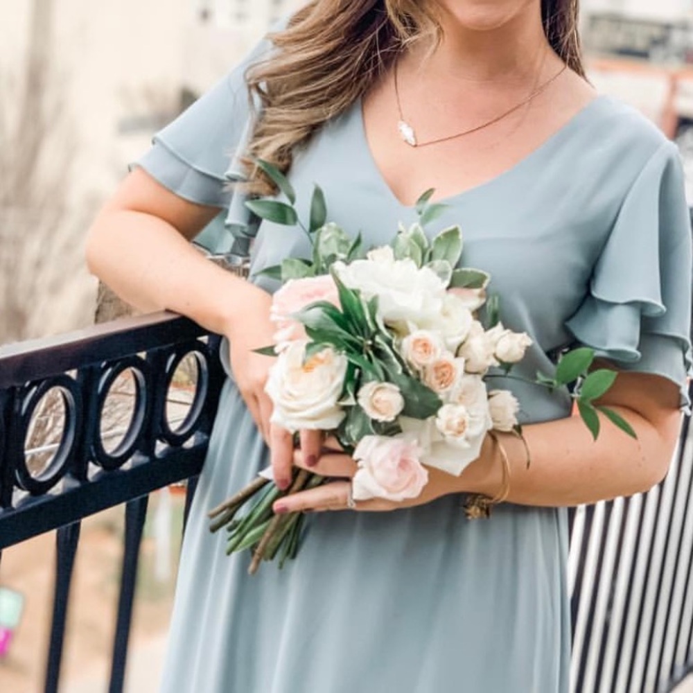 Silver Sage Mumu Bridesmaid Dress